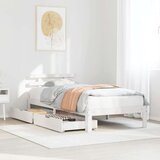 vidaXL Okvir kreveta s ladicama bez madraca bijeli 90x190 cm | shoptok.hr