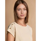 Sinsay Majica s kratkim rukavima i ukrasnim izrezom | shoptok.hr