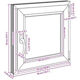  Kletno okno "RISOR" 50x50 cm vrtljivo-nagibno DIN desno antracitno | Shoptok.si