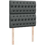 vidaXL Box spring postelja z vzmetnico temno siva 100x200 cm blago | Shoptok.si