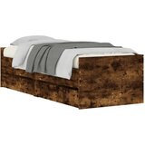  Okvir kreveta s ladicama boja dimljenog hrasta 90x200 cm | shoptok.hr