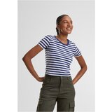 Urban Classics Women's short T-shirt with stripes white/navy blue | shoptok.hr