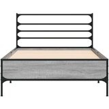  Okvir za krevet boja hrasta 75x190 cm konstruirano drvo i metal | shoptok.hr