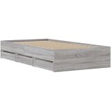  Okvir kreveta s ladicama siva boja hrasta 90 x 190 cm drveni | shoptok.hr