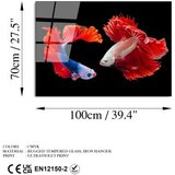 WALLXPERT dekorativna slika od kaljenog stakla fishes (uv 167) 70 x 100 cm | ePonuda.com