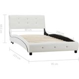  Za krevet od umjetne kože bijeli 90 x 200 cm | shoptok.hr