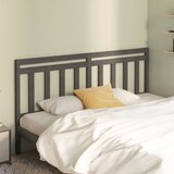 Maison Chic posteljno vzglavje - vzglavna omarica - nočna omarica sivo 206x4x100 cm trdna borovina, (21705461) | Shoptok.si