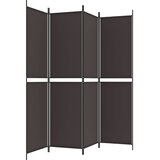 Sobna pregrada s 4 panela smeđa 200 x 200 cm od tkanine | Eponuda.ba