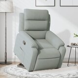 vidaXL naslanjač s funkcijo vstajanja svetlo siv žamet | Shoptok.si
