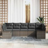  Sjedeća garnitura za vrt 7 kom. Siva Poli ratan 232 x 132.5 x 85 cm | Shoptok.si