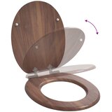  Toaletna sjedala s mekim zatvaranjem Smeđa 44 x 38 cm MDF ploča | shoptok.hr