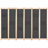vidaXL Paravan 6-delni 240x170x4 cm sivo blago | Shoptok.si
