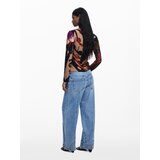 Desigual Majica kapučino / oliva / rdeča / črna | Shoptok.si