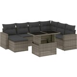  8-dijelni set vrtnih sofa od poliratana s jastucima sivi | shoptok.hr