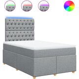 Maison Chic Box spring postelja - Vzmetna postelja z vzmetnico svetlo siva 120x200 cm blago SL4520, (21906053) | Shoptok.si