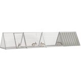  Kavez za zečeve sivi 403,5 x 80,5 x 71 cm od pocinčanog čelika | shoptok.hr