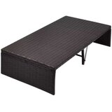  Vrtni krevet s baldahinom smeđi 190 x 130 cm poliratan | shoptok.hr