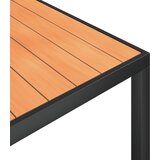  7-dijelni vrtni blagovaonski set crno-smeđi aluminijski | shoptok.hr