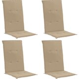  Jastuci za vrtne stolice 4 kom bež 120 x 50 x 3 cm od tkanine Cijene