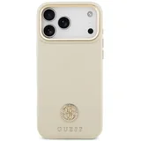 maskica za iPhone 17 Pro kompatibilna s MagSafe (PU s logom od zrnaste strass tkanine) bež