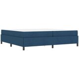  Postelja z vzmetnico Modra in črna 200 x 200 cm | Shoptok.si