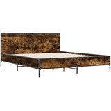  Okvir kreveta boja hrasta 140x200 cm konstruirano drvo i metal | shoptok.hr