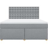  Krevet s oprugama i madracem svjetlosivi 180x200 cm od tkanine | shoptok.hr