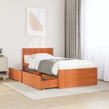  Okvir kreveta bez madraca voštano smeđi 75 x 190 cm od borovine | shoptok.hr