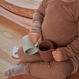 OYOY Mini Modre/rjave silikonske otroške skodelice v kompletu 2 ks Mellow – | Shoptok.si