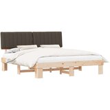  Krevetni okvir s tapiciranim uzglavljem Sivo-smeđa 180 x 200 cm | shoptok.hr