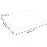 Stolna ploča tamnosmeđa 60x60x(2-4) cm obrađena masivna hrast | shoptok.hr
