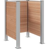  Ograda za kante za smeće Smeđa 85 x 85 x 115 cm Aluminij i WPC | shoptok.hr