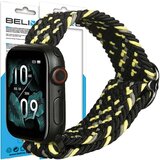 Beline apple watch tekstilni pašček 38/40/41MM black/lime etui, (21969317) | Shoptok.si