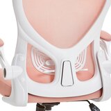 Hom`in vrtljivi stol kovina, umetna masa, tekstil bela, pink | Shoptok.si