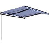 Ročno zložljiva tenda 300x250 cm modra in bela, (20693055) | Shoptok.si