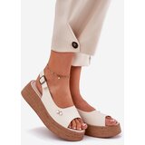 VINCEZA Womens Leather Wedge Sandals | shoptok.hr