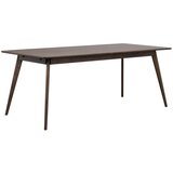 Rowico Temno rjava raztegljiva jedilna miza v hrastovem dekorju 90x190 cm Yumi – | Shoptok.si