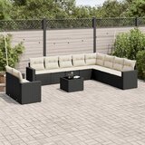  11-dijelni set vrtnih sofa od poliratana s jastucima crni | shoptok.hr