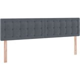 vidaXL Krevet S LED lampica s pohranom Tamno siva 160 x 200 cm Baršun | shoptok.hr