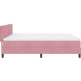 Box Spring Krevet s Madracem &amp LED Ružičasta 180x200 cm Baršun | shoptok.hr