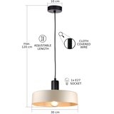  Luster na sajli LATTE 1xE27/60W/230V bež/crna | Eponuda.com