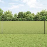 vidaXL Zavarena žičana ograda s 44 U stupova Siva 0.8x100 m Čelik Cijene