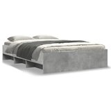 vidaXL Posteljni okvir betonsko siv 140x200 cm inženirski les | Shoptok.si