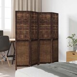  Sobna pregrada s 4 panela tamnosmeđa masivno drvo paulovnije 40 x 160 cm | shoptok.hr