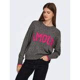 Only Pulover 'ONLNEW AMOUR' siva melange / fuksija | shoptok.hr
