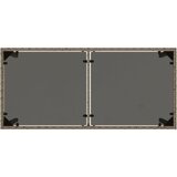  Vrtni stol sa staklenom pločom sivi 115x54x74 cm od poliratana | shoptok.hr