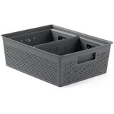 Tatay organizatori Bohol set 3KOM 2X4L + 12 l antracit siva | shoptok.hr