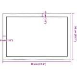 Stolna ploča tamnosmeđa 80x50x(2-6) cm obrađena hrastovina | shoptok.hr