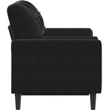  Dvosjed s ukrasnim jastucima crni 120 cm baršunasti | shoptok.hr