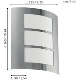 Eglo City zunanja stenska svetilka IP33 270 x 240 x 100, (20468904) | Shoptok.si